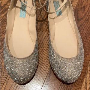 Betsy Johnson Sparkle Flats size 7.5 worn once